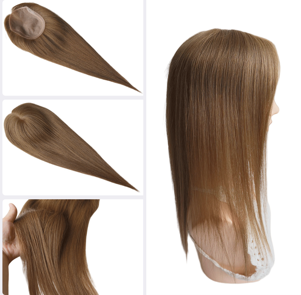 16'' 5x7 Hand tied silk base topper
