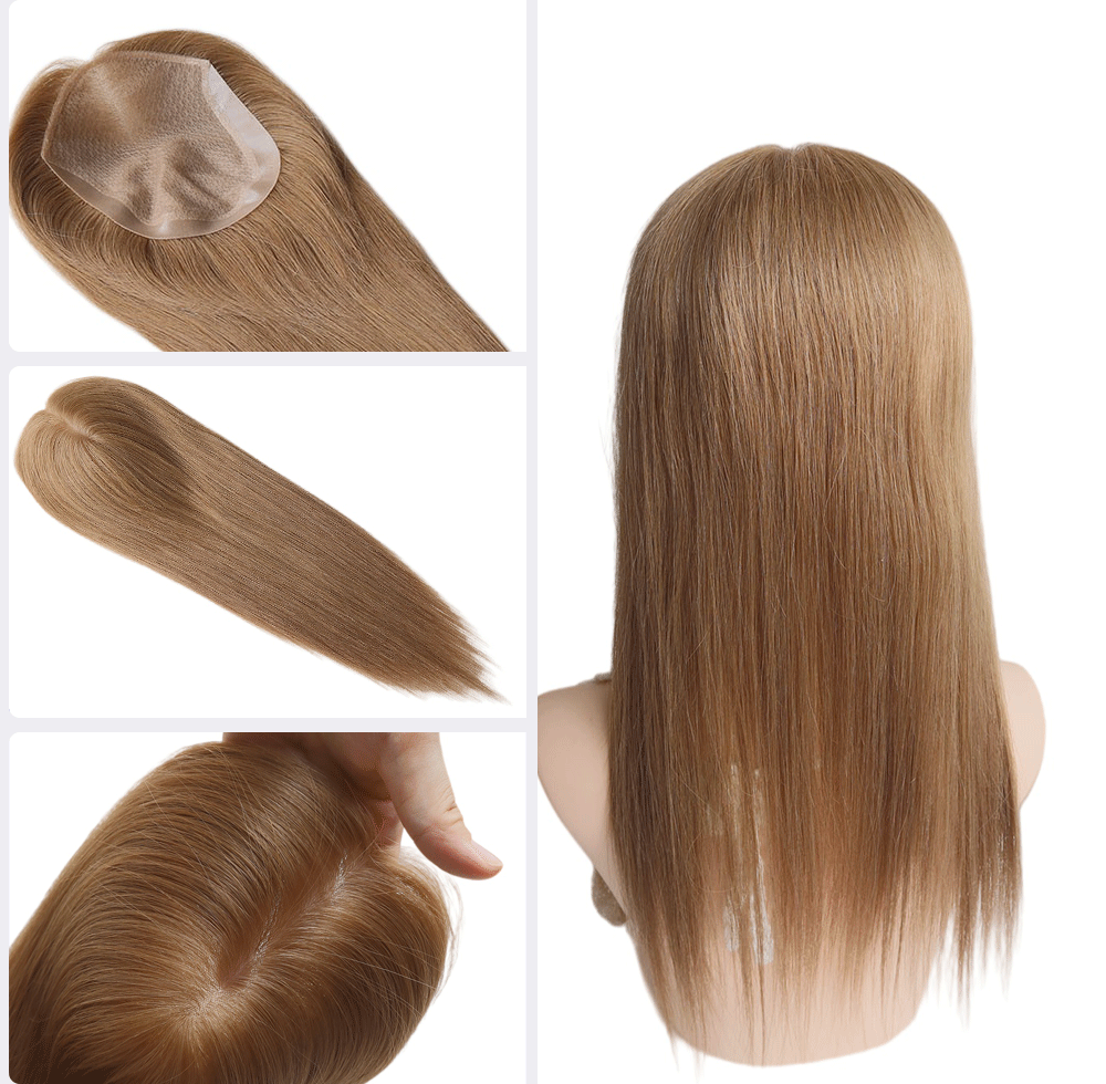 16'' 5x7 Hand tied silk base topper